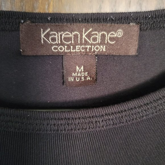 Karen Kane Basic  Black Short Sleeve Black Tee Shirt Size Medium - Picture 9 of 9